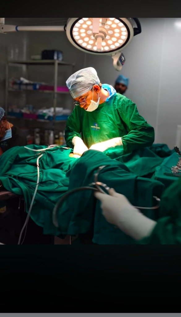 Dr. Santhosh in operating theater