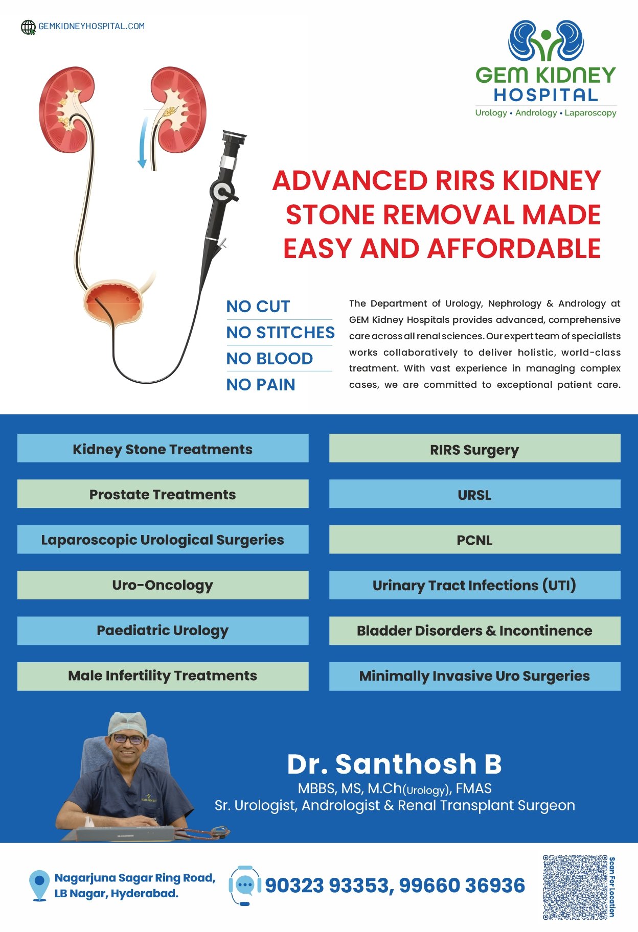 Dr. Santhosh B - Urologist, Andrologist and Renal Transplant Surgeon